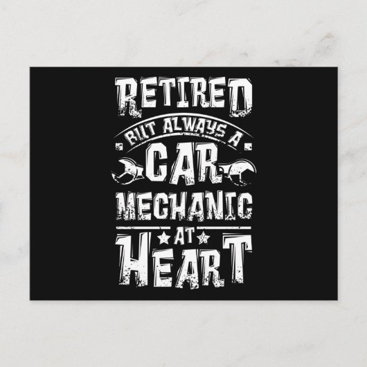 Retired Car Mechanic ポストカード (正面)