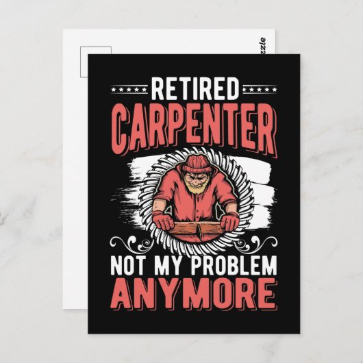 Retired Carpenter Dad Craftsman Husband ポストカード (正面/裏面)