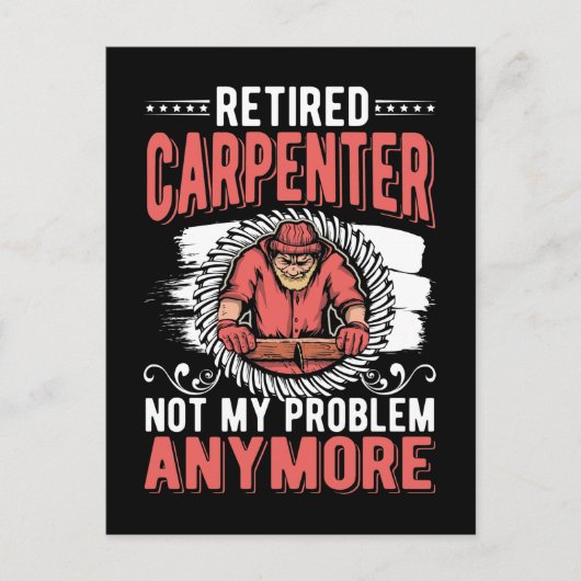 Retired Carpenter Dad Craftsman Husband ポストカード (正面)