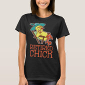 Retired Chick Happy Retirement  Retired Grandma Pe Tシャツ (正面)