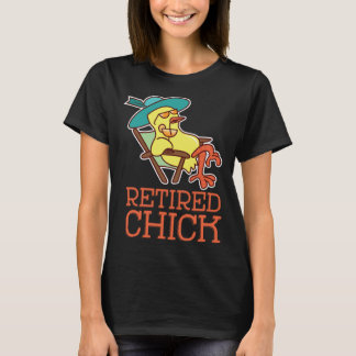 Retired Chick Happy Retirement  Retired Grandma Pe Tシャツ