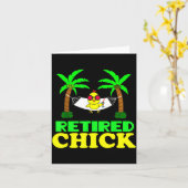 Retired Chick Humor Funny Retirement Party Gift Ne カード (黄色い花)