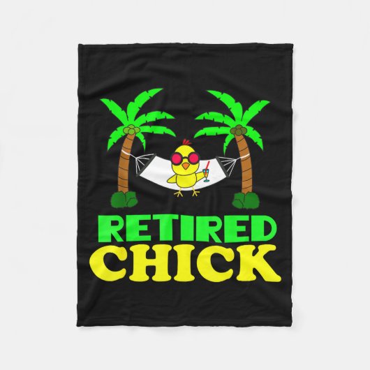 Retired Chick Humor Funny Retirement Party Gift Ne フリースブランケット (正面)