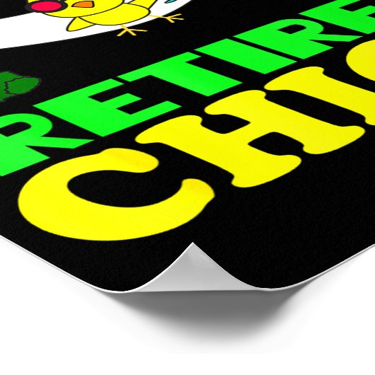 Retired Chick Humor Funny Retirement Party Gift Ne ポスター (角)