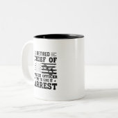 Retired Chief Of Police Officer -American-funny ツートーンマグカップ (正面左)