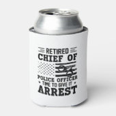 Retired Chief Of Police Officer -American-funny 缶クーラー (缶正面)