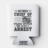 Retired Chief Of Police Officer -American-funny 缶クーラー (裏面)