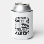 Retired Chief Of Police Officer -American-funny 缶クーラー (缶裏面)