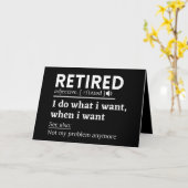 retired definition, funny retirement, retired カード (黄色い花)