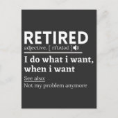 retired definition, funny retirement, retired ポストカード (正面)