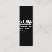 retired definition, funny retirement, retired ロイヤリティカード (正面)