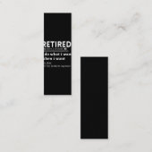 retired definition, funny retirement, retired ロイヤリティカード (正面/裏面)