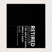 retired definition, funny retirement, retired 名刺 (外部フラット)