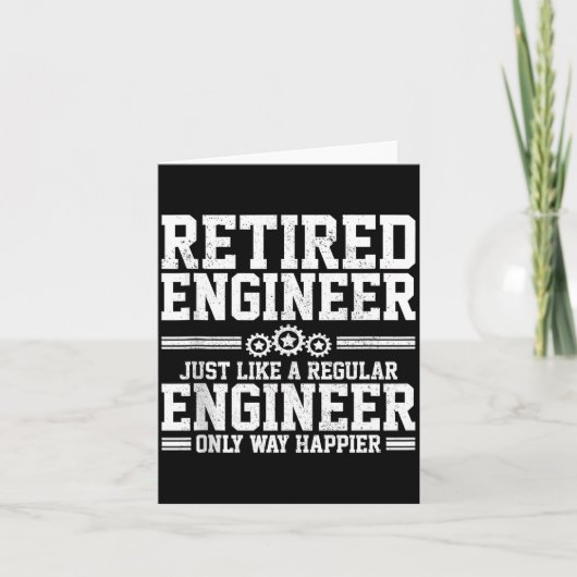 Retired Engineer Engineering Funny Saying Retireme カード (正面)