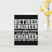 Retired Engineer Engineering Funny Saying Retireme カード (黄色い花)