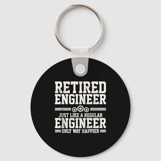 Retired Engineer Engineering Funny Saying Retireme キーホルダー (正面)