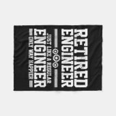 Retired Engineer Engineering Funny Saying Retireme フリースブランケット (正面(横))