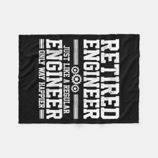 Retired Engineer Engineering Funny Saying Retireme フリースブランケット (正面(横))