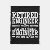 Retired Engineer Engineering Funny Saying Retireme フリースブランケット (正面)