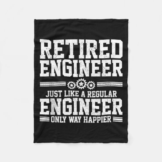Retired Engineer Engineering Funny Saying Retireme フリースブランケット (正面)