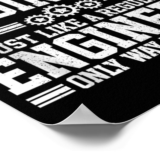 Retired Engineer Engineering Funny Saying Retireme ポスター (角)