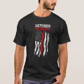 Retired Fire Lieutenant American Fireman Fourth Of Tシャツ (正面)