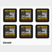 Retired Firefighter 60th Birthday Thin Red Line スクエアシール (シート)
