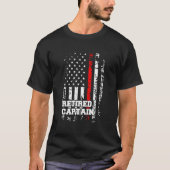 Retired Firefighter Captain Rank Retiret Tシャツ (正面)