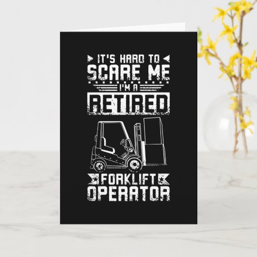 Retired Forklift Driver カード (黄色い花)