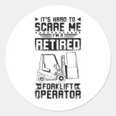 Retired Forklift Driver ラウンドシール (正面)