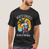Retired Gnome Retro Buff Gnome The Beach Dad Gnome Tシャツ (正面)