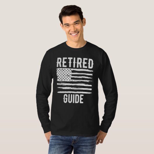 Retired Guide Profession American Flag Tシャツ (正面フル)