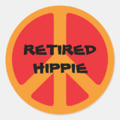Retired Hippie ラウンドシール (正面)