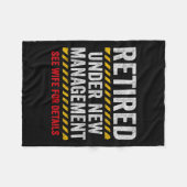 Retired Husband - Retirement Party - Funny Retirem フリースブランケット (正面(横))