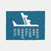 Retired Lot 2026 Phonetic Alphabet Retirement Gift フリースブランケット (正面(横))