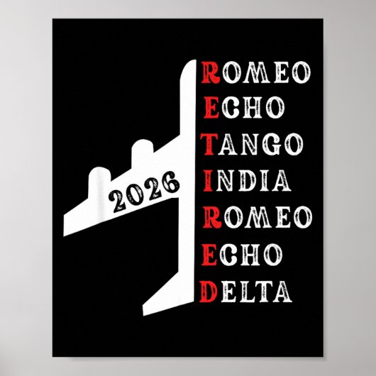 Retired Lot 2026 Phonetic Alphabet Retirement Gift ポスター (正面)