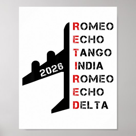 Retired Lot 2026 Phonetic Alphabet Retirement Gift ポスター (正面)