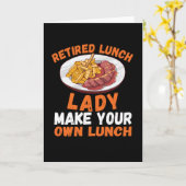 Retired Lunch Lady School Cafeteria カード (黄色い花)