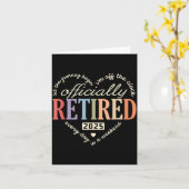 Retired Ly 2025 Humor Funny Retirement Humor  カード (黄色い花)