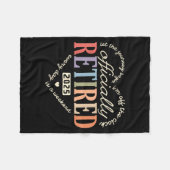 Retired Ly 2025 Humor Funny Retirement Humor フリースブランケット (正面(横))