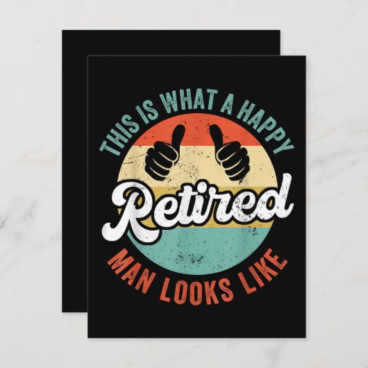 Retired Man Funny Retirement エンクロージャーカード (正面/裏面)