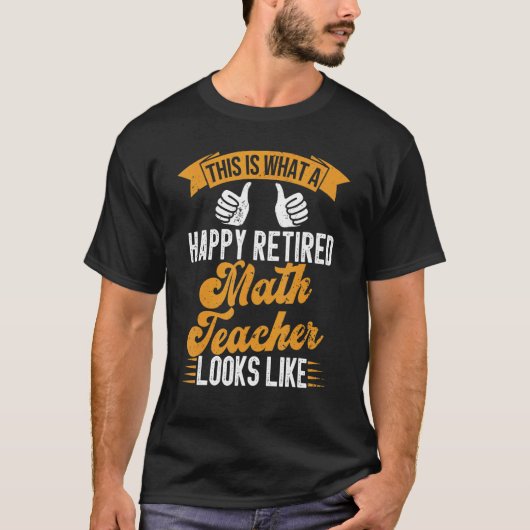 Retired Math Teacher Retirement Vintage Tシャツ (正面)