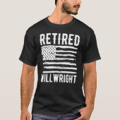 Retired Millwright Profession American Flag Tシャツ (正面)