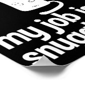 Retired My Job Is To Snuggle Cats Funny Retirement ポスター (角)