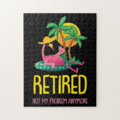 Retired Not My Problem Anymore Grandma Flamingo ジグソーパズル (縦)