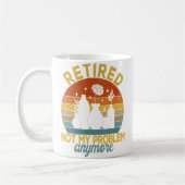 Retired Not My Problem Anymore Retirement Plan Pot コーヒーマグカップ (左)