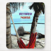 Retired Nurse, Hammock under the Palm Trees マウスパッド (正面)