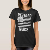 Retired Nurse Practicioner Profession American Fla Tシャツ (正面)