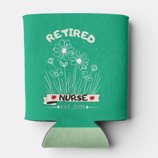 Retired Nurse RN EST. 2025 Nursing Retirement  缶クーラー (裏面)
