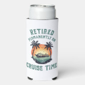 Retired Permanently On Cruise Time Retro スリム缶クーラー (Seltzer裏面)